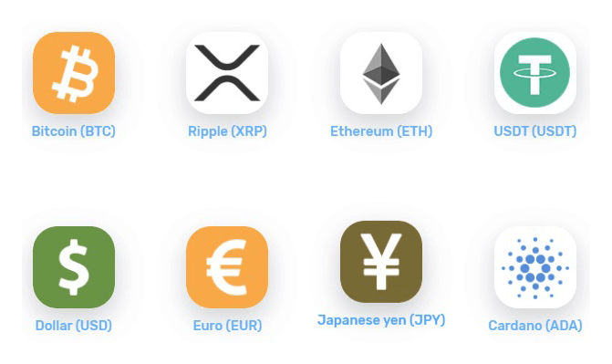 FXGTの通貨タイプ