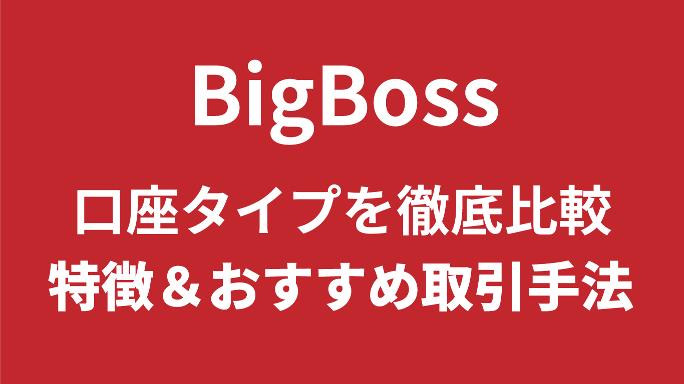 BigBossの口座タイプ