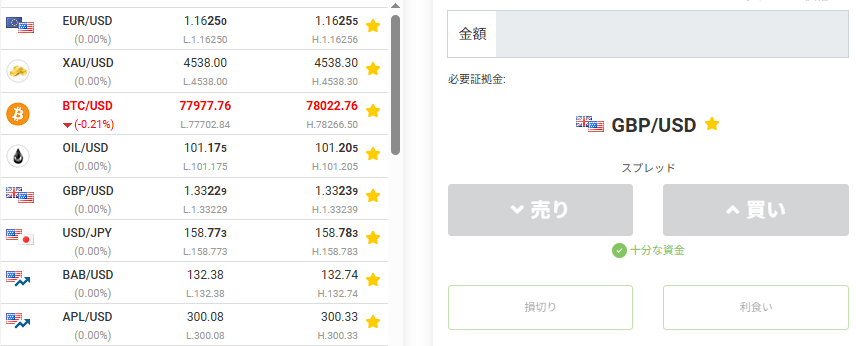 easyMarketsのノースリッページ