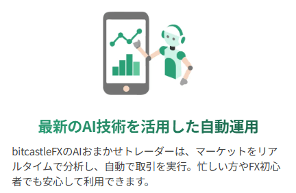 bitcastleFXは最新のAI技術を活用した自動運用を行える