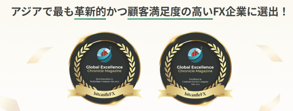 bitcastleFXは「Global Excellence Chronicle Magazine Awards 2025」において2部門を受賞