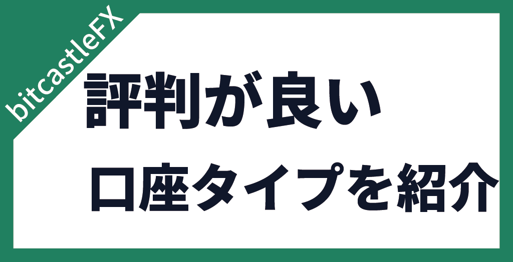 bitcastleFXの口座タイプ